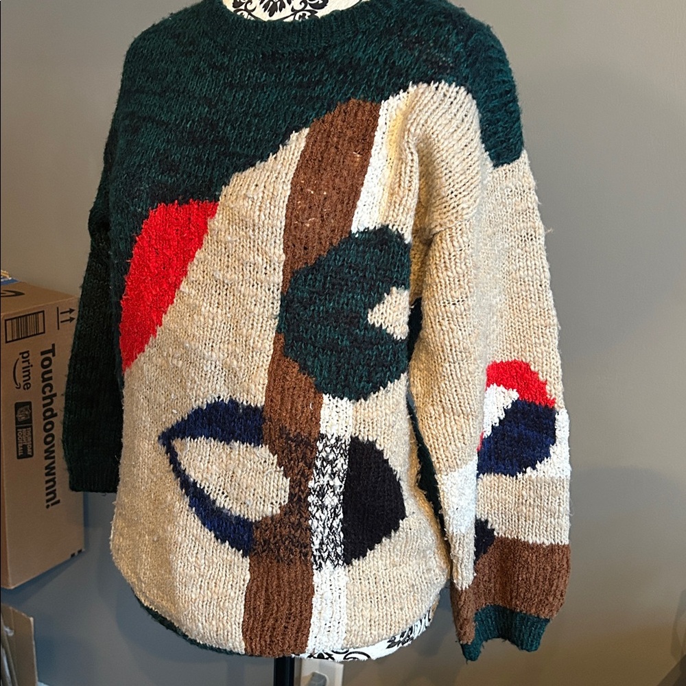 90s Western Connection Abstract Sweater Medium